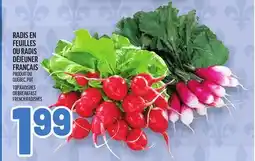 Metro RADIS EN FEUILLES OU RADIS DÉJEUNER FRANÇAIS | TOP RADISHES OR BREAKFAST FRENCH RADISHES offer