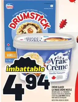 Metro CRÈME GLACÉE LA VRAIE CRÈME NESTLÉ | NESTLÉ REAL CREAM ICE CREAM offer