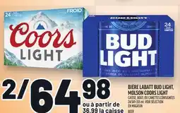 Metro BIÈRE LABATT BUD LIGHT, MOLSON COORS LIGHT | BEER offer