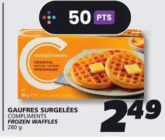 IGA COMPLIMENTS FROZEN WAFFLES offer