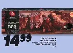 IGA PLAISIRS GASTRONOMIQUES FRESH PORK BACK RIBS offer