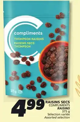 IGA COMPLIMENTS RAISINS offer