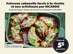 IGA Cubanelle Peppers Stuffed with Ricotta and Artichokes by RICARDO offer