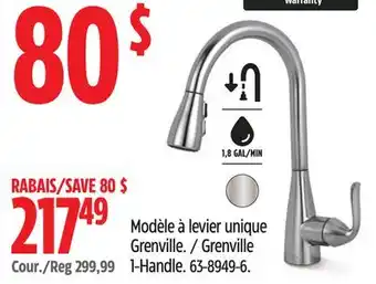 Canadian Tire Delta Grenville 1-Handle Kitchen Faucet offer