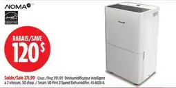Canadian Tire NOMA IQ Smart 50-Pint 2-Speed Dehumidifier offer