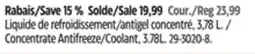 Canadian Tire Prestone Concentrate Antifreeze/Coolant, 3.78L offer