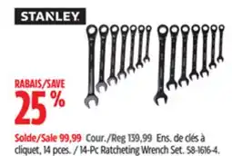 Canadian Tire Stanley 14-Pc Ratcheting Wrench Set offer