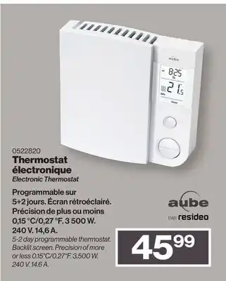 Patrick Morin AUBE Electronic Thermostat offer