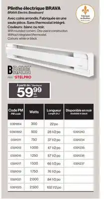 Patrick Morin BRAVA Electric Baseboard offer