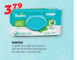 Familiprix PAMPERS, Plant-based fragrance free baby wipes, 52 units offer