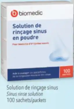 Familiprix BIOMEDIC, Nasal rinse, 1 bottle + 50 packets of sinus rinse or Sinus rinse solution, 100 packets offer