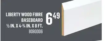 Canac Liberty Wood Fibre Baseboard 1/2 in. x 4-3/4 in. x 8 ft offer