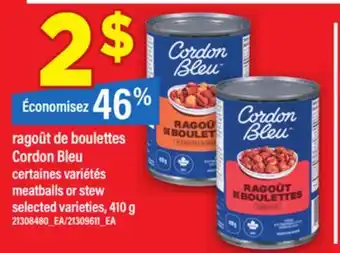 Maxi RAGOÛT DE BOULETTES CORDON BLEU | , 410 G offer