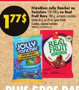 Maxi FRIANDISES JOLLY RANCHER OU TWIZZLERS 170-198 G OU REAL FRUIT DARE 180 G CANDIES offer