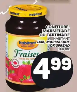 Marché Bonichoix HABITANT JAM, MARMALADE OR SPREAD offer