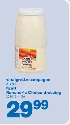 Wholesale Club VINAIGRETTE CAMPAGNE, 3,78 L offer
