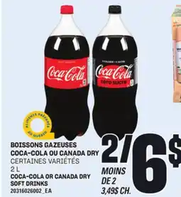 Provigo BOISSONS GAZEUSES COCA-COLA OU CANADA DRY, 2 L offer