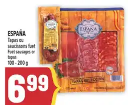 Marché Adonis ESPAÑA TAPAS OU SAUCISSONS FUET | FUET SAUSAGES OR TAPAS offer