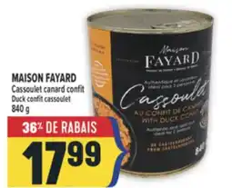 Marché Adonis MAISON FAYARD Cassoulet canard confit | Duck confit cassoulet offer