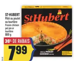 Marché Adonis ST-HUBERT PÂTÉ AU POULET OU TOURTIÈRE | FROZEN CHICKEN POT PIE OR TOURTIÈRE offer