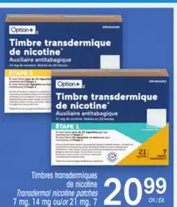 Uniprix OPTION+ Timbres transdermiques de nicotine Transdermal nicotine patches 7 mg, 14 mg ou/or 21 mg offer