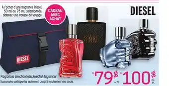 Uniprix DIESEL Fragrances sélectionnées/Selected fragrances offer