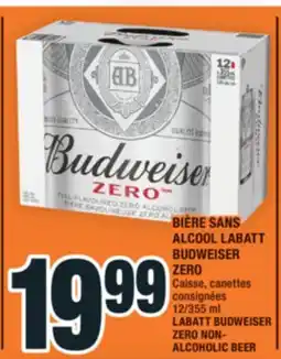 Super C BIÈRE SANS ALCOOL LABATT BUDWEISER ZERO | LABATT BUDWEISER ZERO NON- ALCOHOLIC BEER offer