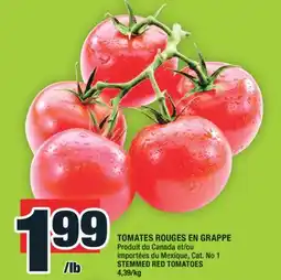 Super C TOMATES ROUGES EN GRAPPE | STEMMED RED TOMATOES offer