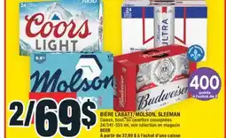 Super C BIÈRE LABATT, MOLSON, SLEEMAN | BEER offer