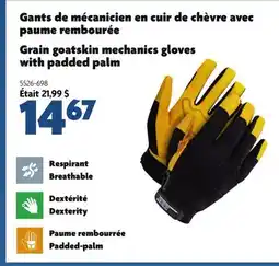 Home Hardware Grain Goatskin Mechanics Gloves With Padded Palm offer