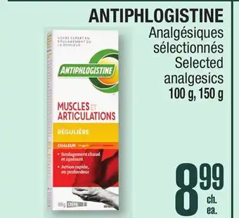 Jean Coutu ANTIPHLOGISTINE Selected analgesics offer