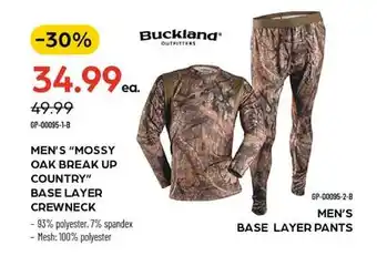 Pronature MEN'S MOSSY OAK BREAK UP COUNTRY BASE LAYER CREWNECK offer