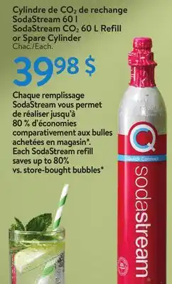 Walmart SodaStream CO 60 L Refill or Spare Cylinder offer