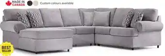 Leon's Jupiter 4-Piece Sectional with Left-Facing Chaise - Ash Grey offer