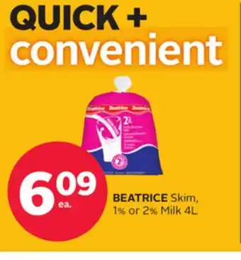 Rexall BEATRICE Skim, 1% or 2% Milk offer