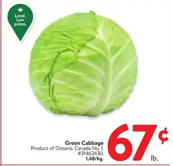 Walmart Green Cabbage offer