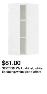IKEA SEKTION Wall cabinet, white Enköping/white wood effect offer