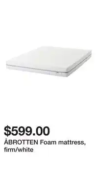 IKEA ÅBROTTEN Foam mattress, firm/white offer