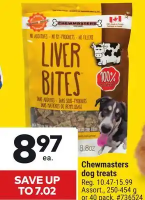 Giant Tiger Chewmasters dog treats offer