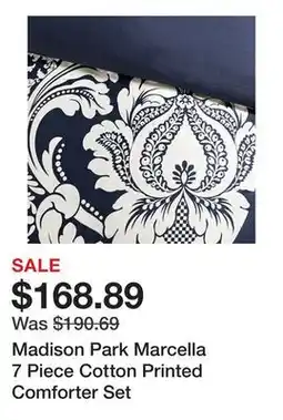 Bed Bath & Beyond Madison Park Marcella 7 Piece Cotton Printed Comforter Set offer