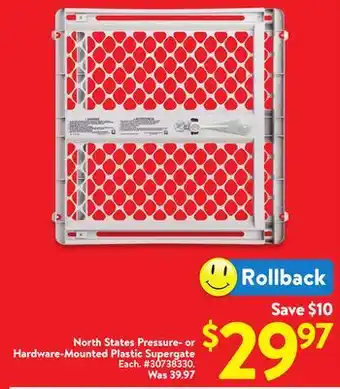 Walmart North States Pressure- or Hardware-Mounted Plastic Supergate offer