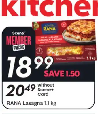 Sobeys RANA Lasagna offer