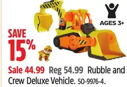 Canadian Tire Rubble and Crew Deluxe Vehicle offer