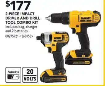 RONA DEWALT 2-PIECE IMPACT DRIVER AND DRILL TOOL COMBO KIT offer