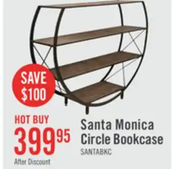 The Brick Santa Mon 54 4-Shelf Open Circle Bookcase - Espresso offer