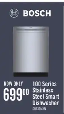 The Brick Bosch 100 Series Smart Dishwasher with PrecisionWash and PureDry - SHE3AEM5N offer