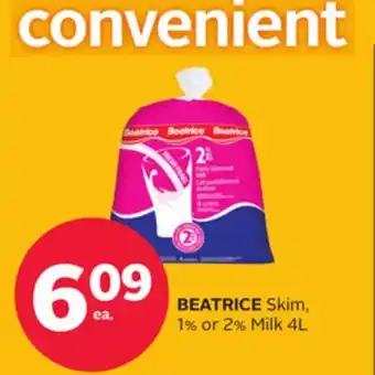 Rexall BEATRICE Skim, 1% or 2% Milk offer