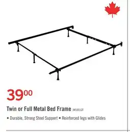 The Brick Twin/Full Metal Glider Bed Frame offer