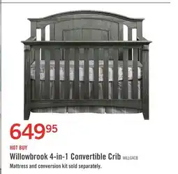 The Brick Willowbrook 4-in-1 Convertible Baby Crib - Grey offer