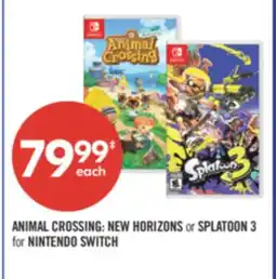 Shoppers Drug Mart ANIMAL CROSSING: NEW HORIZONS or SPLATOON 3 for NINTENDO SWITCH offer